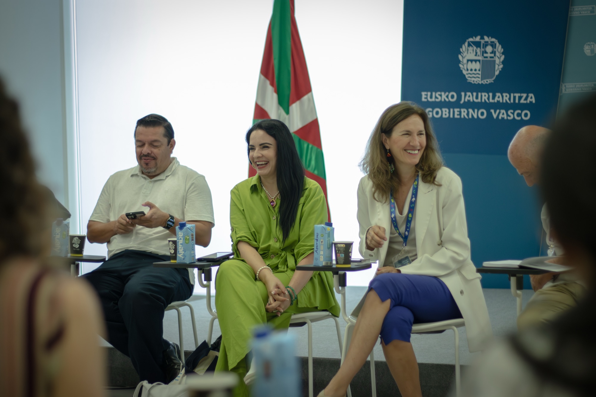 Olinda Salguero durante jornadas de la OEI en Bilbao